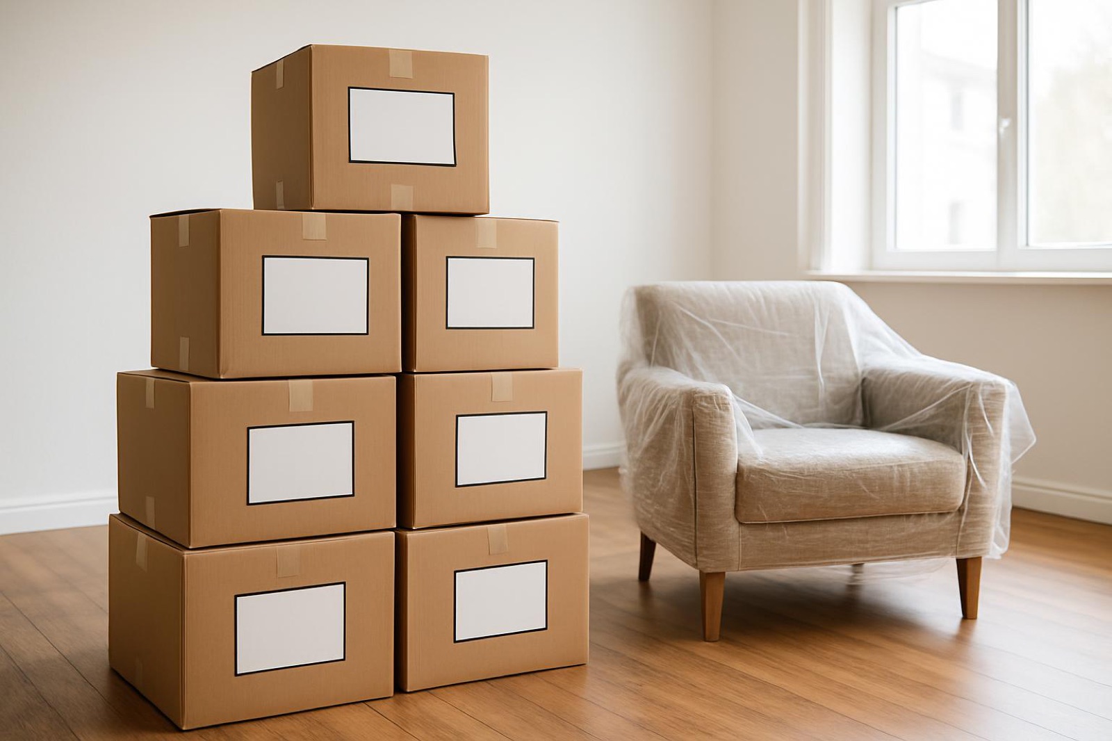 Seamless Move - moving truck and wrapped furniture in West Haven